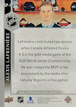 2020-21 Upper Deck - 2020 NHL Draft SP #SP-1 Alexis Lafreniere Back