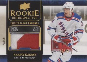 2020-21 Upper Deck - Rookie Retrospective Patch #RR-4 Kaapo Kakko Front