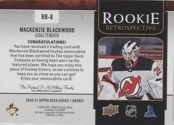 2020-21 Upper Deck - Rookie Retrospective Patch #RR-8 Mackenzie Blackwood Back