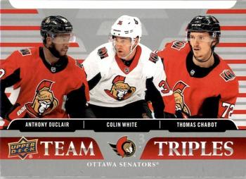 2020-21 Upper Deck - Team Triples #TT-O2 Anthony Duclair / Colin White / Thomas Chabot Front
