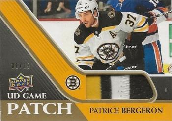 2020-21 Upper Deck - UD Game Patch #GJ-PB Patrice Bergeron Front