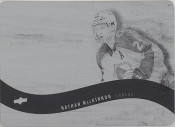 2020-21 Upper Deck - NHL Worldwide Printing Plates Black #WW-3 Nathan MacKinnon Front