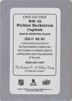 2020-21 Upper Deck - NHL Worldwide Printing Plates Black #WW-10 Nicklas Backstrom Back