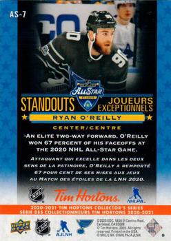 2020-21 Upper Deck Tim Hortons - All-Star Standouts #AS-7 Ryan O'Reilly Back