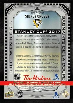 2020-21 Upper Deck Tim Hortons - Cup Winners #CW-1 Sidney Crosby Back