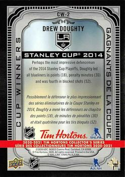 2020-21 Upper Deck Tim Hortons - Cup Winners #CW-2 Drew Doughty Back