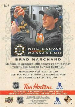 2020-21 Upper Deck Tim Hortons - NHL Canvas #C-2 Brad Marchand Back