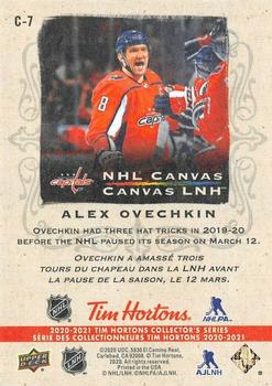 2020-21 Upper Deck Tim Hortons - NHL Canvas #C-7 Alex Ovechkin Back