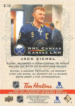 2020-21 Upper Deck Tim Hortons - NHL Canvas #C-13 Jack Eichel Back