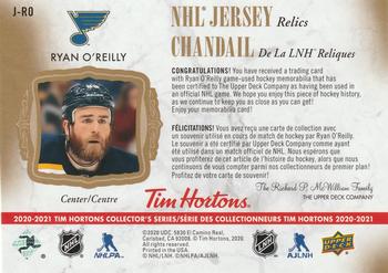 2020-21 Upper Deck Tim Hortons - NHL Jersey Relics #J-RO Ryan O'Reilly Back