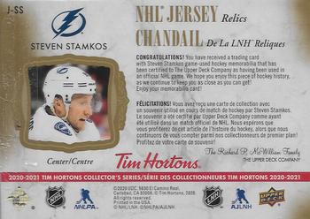 2020-21 Upper Deck Tim Hortons - NHL Jersey Relics #J-SS Steven Stamkos Back