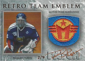 2009-10 Legendy CS - Retro Team Emblem Autographs #RTE-RT Roman Turek Front