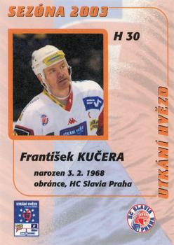 2003-04 Czech OFS - All Star Game #30 Frantisek Kucera Back