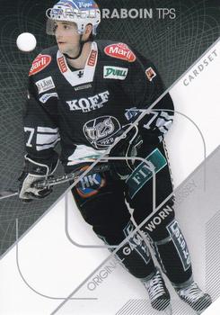 2011-12 Cardset Finland - Game Worn Jersey Redemption #NNO Garrett Raboin Front