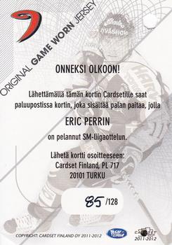 2011-12 Cardset Finland - Game Worn Jersey Redemption #NNO Eric Perrin Back