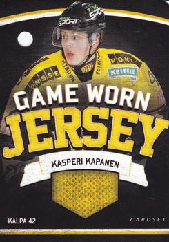 2013-14 Cardset Finland - Game Worn Jersey Series 2 Redemption #NNO Kasperi Kapanen Front