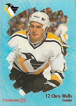 1995-96 Foodland Pittsburgh Penguins #3 Chris Wells Front
