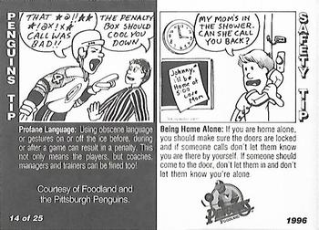 1995-96 Foodland Pittsburgh Penguins #14 Ed Patterson Back