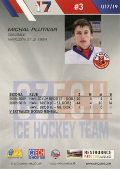 2010-11 Czech OFS Plus - Czech Republic U17 #19 Michal Plutnar Back