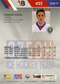 2010-11 Czech OFS Plus - Czech Republic U18 #17 Tomas Hyka Back