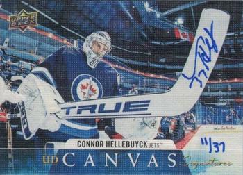 2020-21 Upper Deck - UD Canvas Signatures #CA-CH Connor Hellebuyck Front