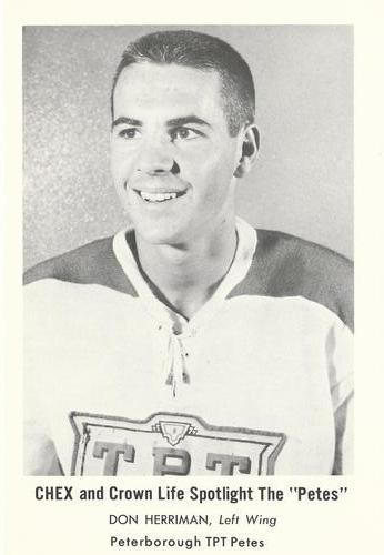 1965-66 Crown Life Peterborough Petes (OHA) #NNO Don Herriman Front
