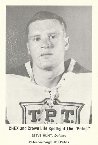 1965-66 Crown Life Peterborough Petes (OHA) #NNO Steve Hunt Front