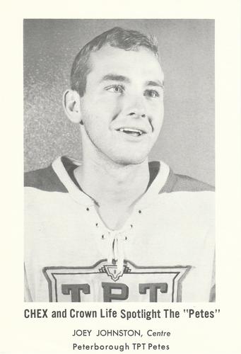 1965-66 Crown Life Peterborough Petes (OHA) #NNO Joey Johnston Front