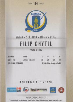2016-17 OFS Classic Serie I - Red #194 Filip Chytil Back