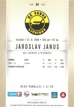 2016-17 OFS Classic Serie I - Blue #66 Jaroslav Janus Back