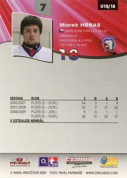 2009-10 Czech OFS Plus - Czech Republic U18 #18 Marek Hrbas Back