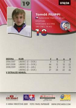 2009-10 Czech OFS Plus - Czech Republic U18 #24 Tomas Filippi Back