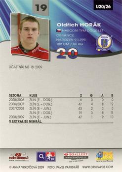 2009-10 Czech OFS Plus - Czech Republic U20 #26 Oldrich Horak Back