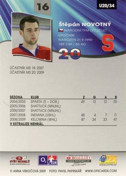 2009-10 Czech OFS Plus - Czech Republic U20 #34 Stepan Novotny Back