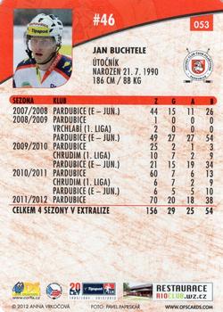 2012-13 Czech OFS Plus - Die Cut #053 Jan Buchtele Back