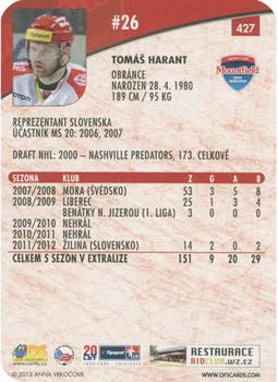 2012-13 Czech OFS Plus - Die Cut #427 Tomas Harant Back