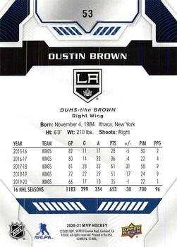 2020-21 Upper Deck MVP - Blue #53 Dustin Brown Back