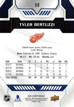 2020-21 Upper Deck MVP - Blue #58 Tyler Bertuzzi Back
