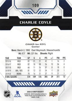 2020-21 Upper Deck MVP - Blue #109 Charlie Coyle Back