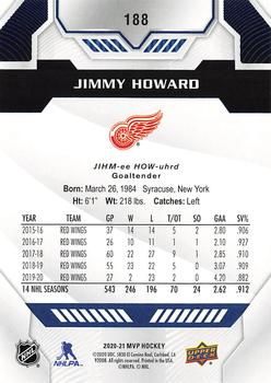 2020-21 Upper Deck MVP - Blue #188 Jimmy Howard Back