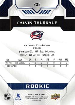 2020-21 Upper Deck MVP - Blue #239 Calvin Thurkauf Back