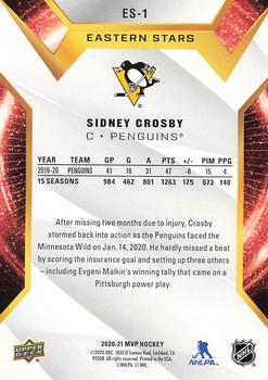 2020-21 Upper Deck MVP - Eastern Stars #ES-1 Sidney Crosby Back