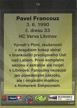 2013 OFS Exclusive #16 Pavel Francouz Back