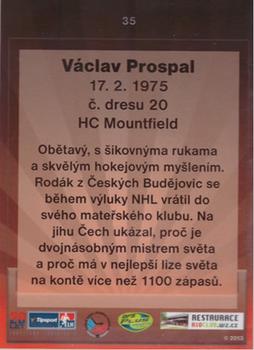 2013 OFS Exclusive #35 Vaclav Prospal Back