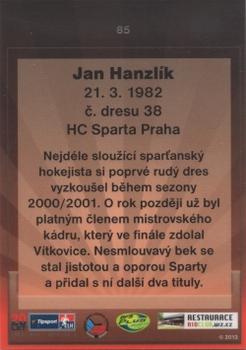 2013 OFS Exclusive #85 Jan Hanzlik Back