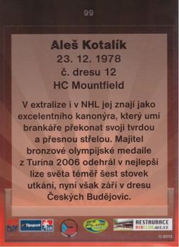 2013 OFS Exclusive #99 Ales Kotalik Back