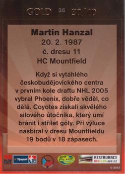 2013 OFS Exclusive - Gold #36 Martin Hanzal Back