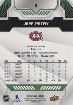 2020-21 Upper Deck MVP - Green Script #9 Jeff Petry Back