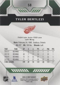 2020-21 Upper Deck MVP - Green Script #58 Tyler Bertuzzi Back