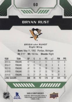 2020-21 Upper Deck MVP - Green Script #60 Bryan Rust Back